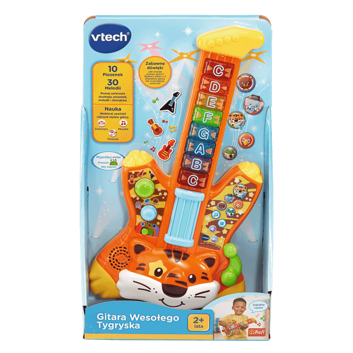 Zabawka interaktywna VTech Gitara Wesołego Tygryska - przód opakowania