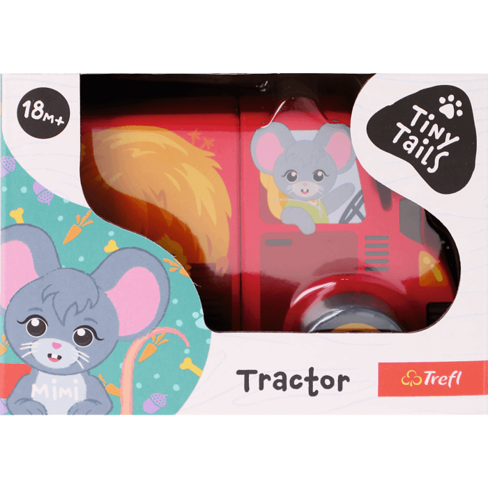 Zabawka drewniana Tractor Tiny Tails, Magnetic Vehicle | Trefl