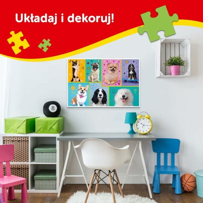 Puzzle Psi Patrol 10w1 Niezawodna druzyna Psiego Patrolu - układaj i dekoruj