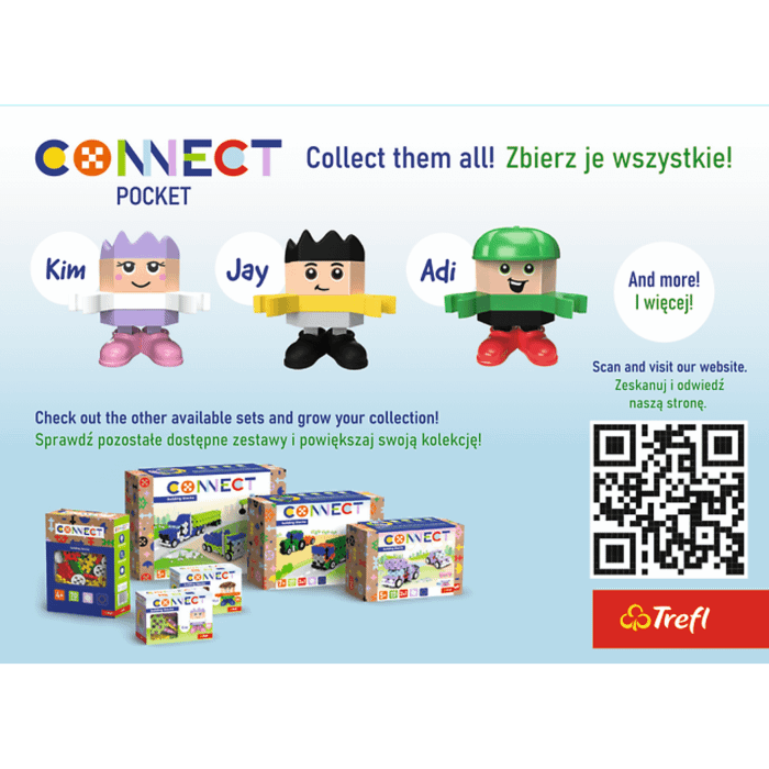 Zestaw klocków Connect Pocket Boy: Mat | Trefl