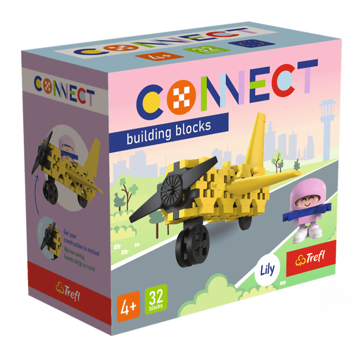 Zestaw klocków Connect Mini Set, mini samolot, figurka Lily - produkt