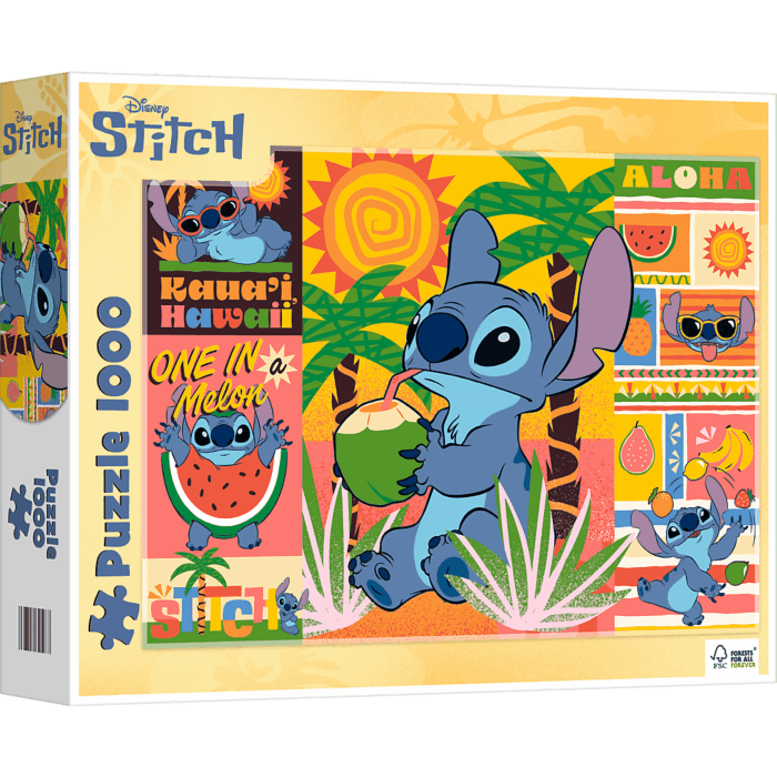Puzzle Lilo & Stitch 1000 el. Stitch na Hawajach