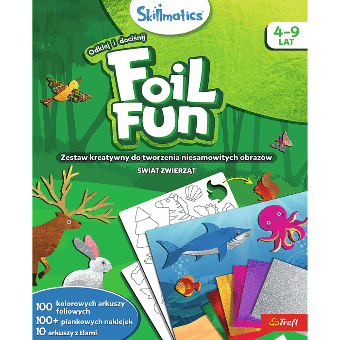 Zestaw kreatywny Skillmatics, Foil Fun, Świat Zwierząt | Trefl