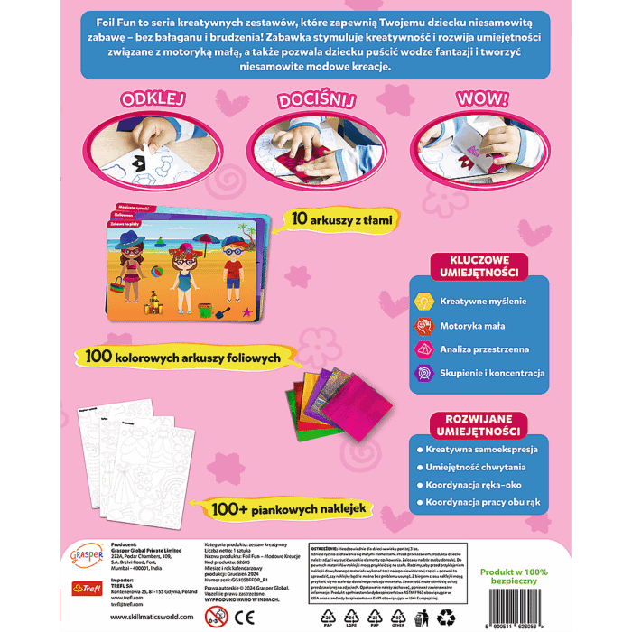 Zestaw kreatywny Skillmatics, Foil Fun, Modowe Kreacje | Trefl