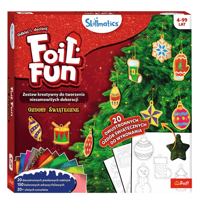 Zestaw kreatywny Skillmatics, Foil Fun, Ozdoby Świąteczne - opakowanie