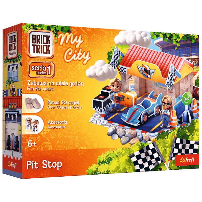 Klocki ceramiczne Brick Trick My City  - Pit Stop - opakowanie