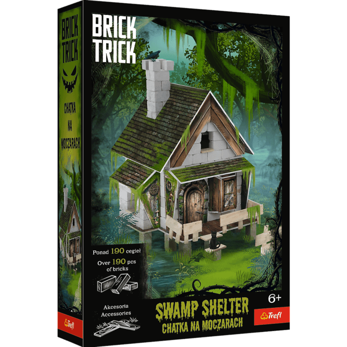 Klocki ceramiczne Brick Trick Halloween - Chatka na moczarach - opakowanie Klocki ceramiczne Brick Trick Halloween - Chatka na moczarach - opakowanie
