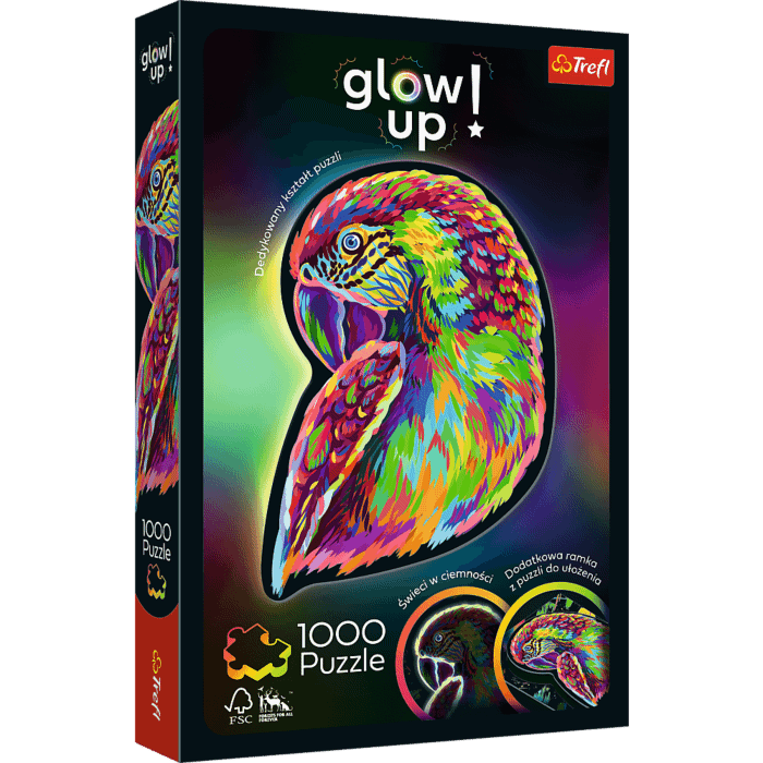 Puzzle 1000 el. Glow up Papuga  - opakowanie 