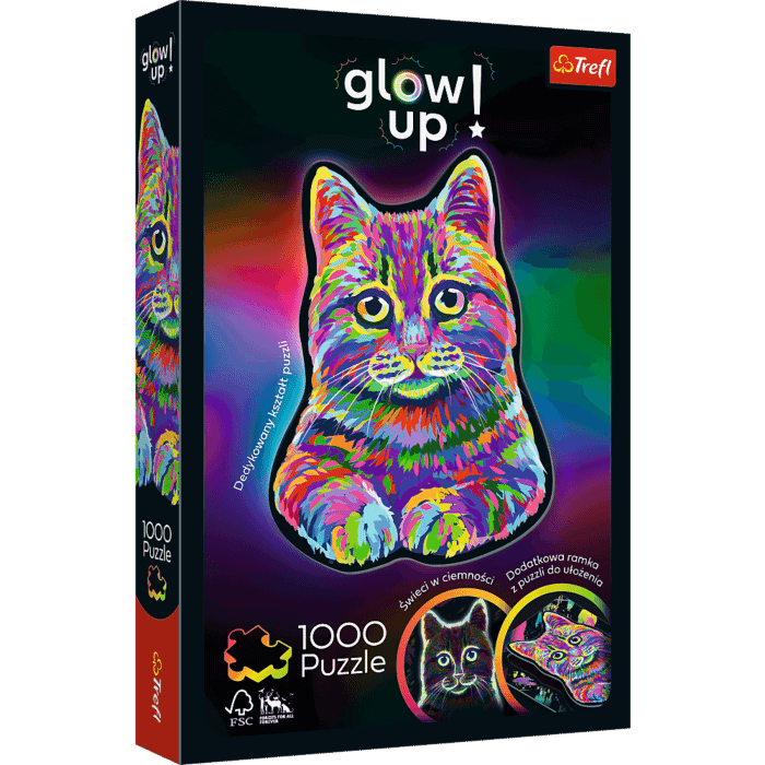 Puzzle 1000 el. Glow up Kotek - opakowanie 