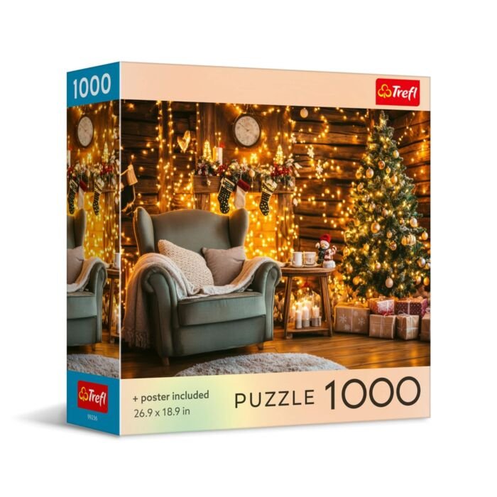 Puzzle 1000 el. USA Collection: Christmas Cabin - opakowanie Puzzle 1000 el. USA Collection: Christmas Cabin - opakowanie