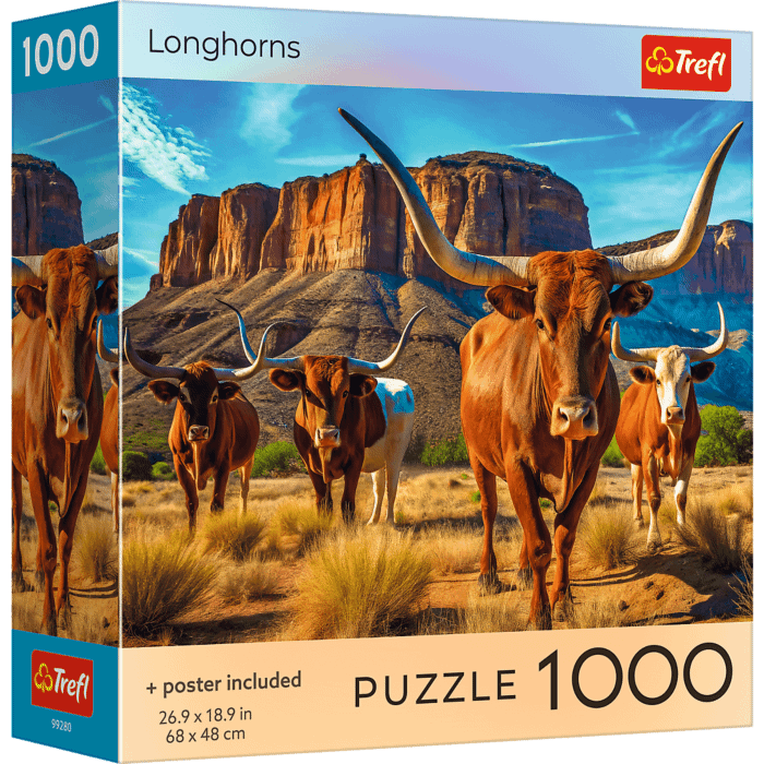 Puzzle 1000 el. USA Collection: Longhorns - opakowanie