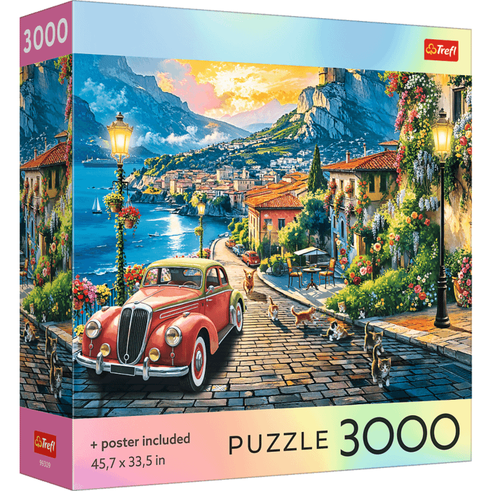 Puzzle 3000 el. USA Collection: Italian Lakeside Town - opakowanie 