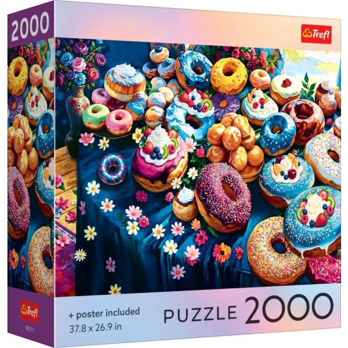 Puzzle 2000 el. USA Collection: Colorful Donuts - opakowanie