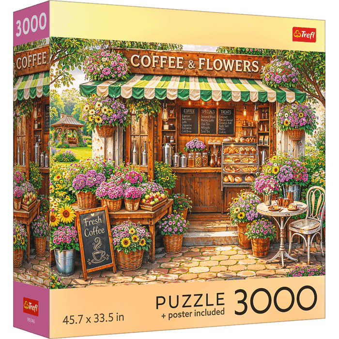 Puzzle 3000 el. USA Collection: Coffee and Flowers - opakowanie 