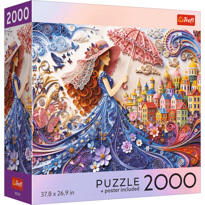 Puzzle 2000 el. USA Collection: Lady with a Parasol - opakowanie 