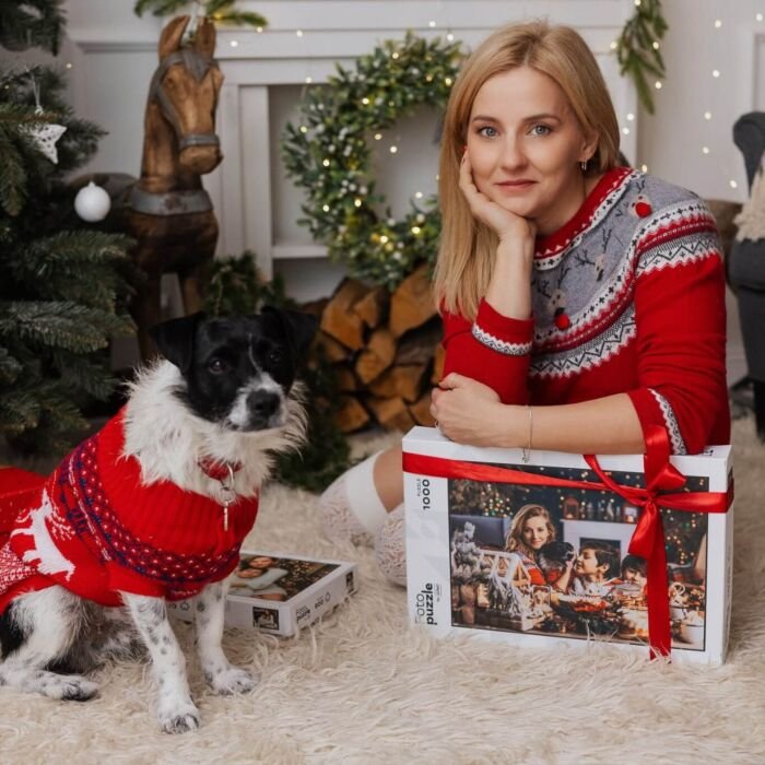 Puzzle ze zdjęcia 1000 elementów, fotopuzzle Trefl - kobieta z fotopuzzlami