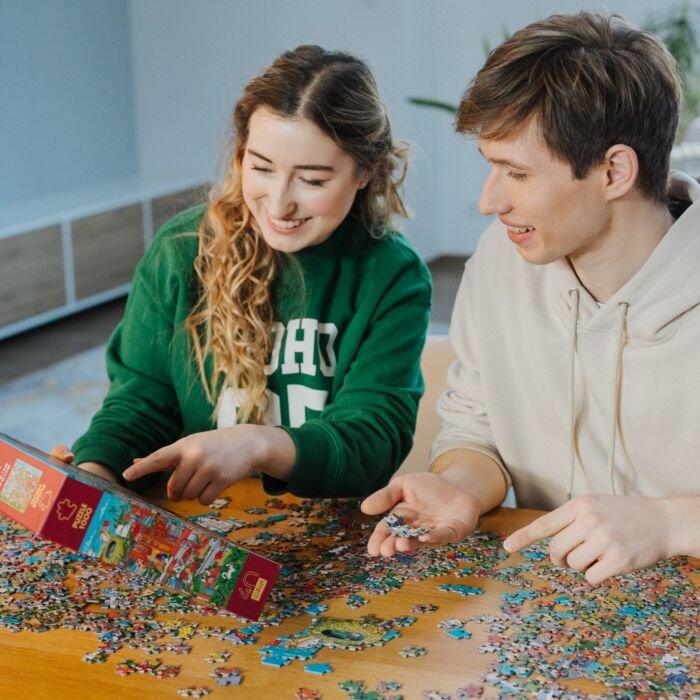 Puzzle 1000 el. 40-lecie Trefl - Trójmiasto - szukanie detali
