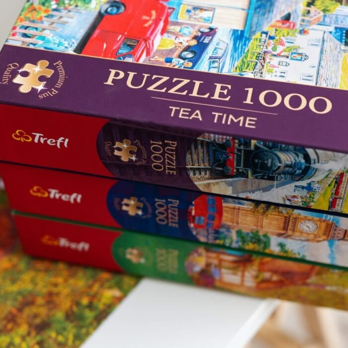Puzzle Premium Plus Quality 1000 el. Tea Time: Ogród dla ptaków  - pudełka