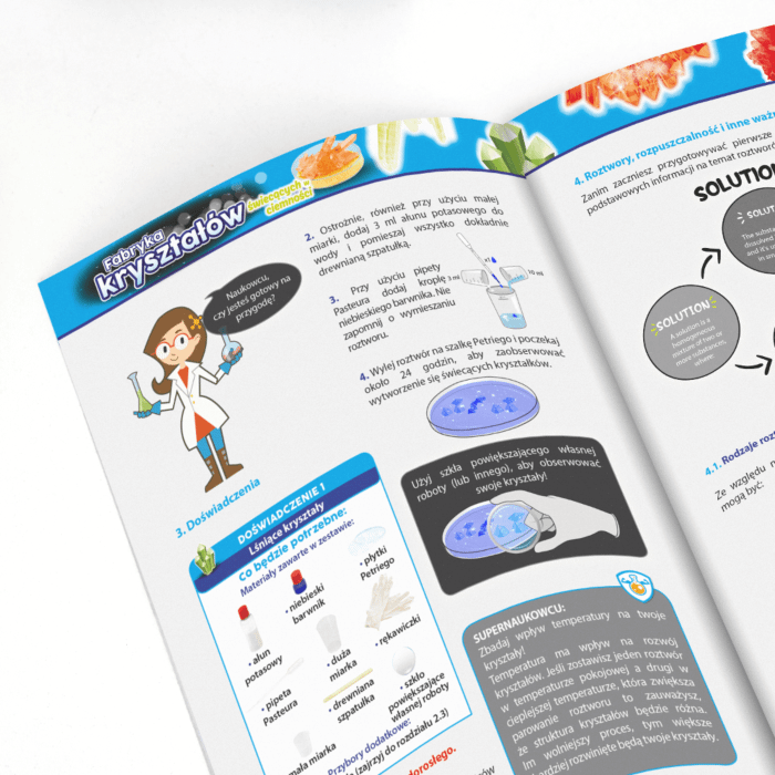 Fabryka Kryształów świecących w ciemności - zestaw naukowy dla dzieci od Science4You