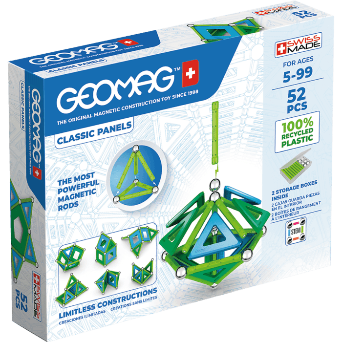 Geomag | Classic Panels Recycled - klocki magnetyczne 52 el. | zdjęcie 1