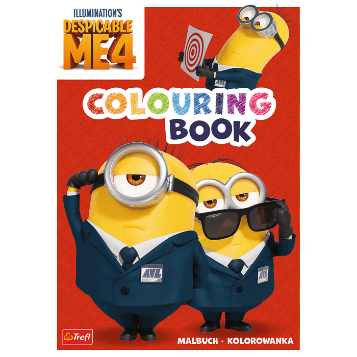 Książka aktywizująca Minionki, kolorowanka - przód okładki Książka aktywizująca Minionki, kolorowanka - przód okładki