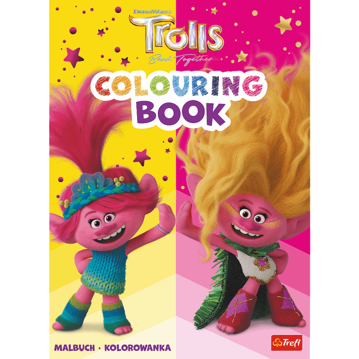 Książka aktywizująca Trolls, kolorowanka