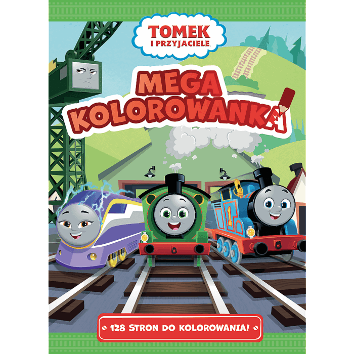 Książka aktywizująca Tomek i przyjaciele, mega kolorowanka - przód okładki Książka aktywizująca Tomek i przyjaciele, mega kolorowanka - przód okładki