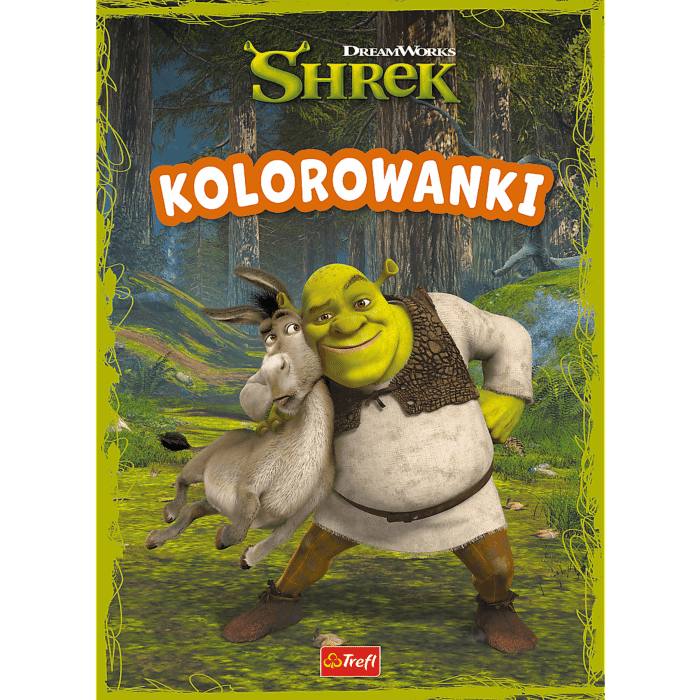 Książka aktywizująca Shrek, kolorowanki - przód okładki Książka aktywizująca Shrek, kolorowanki - przód okładki