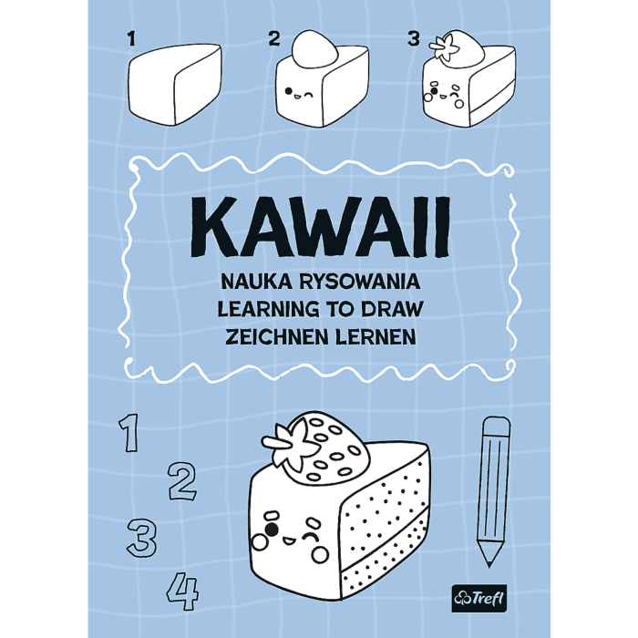 Książka aktywizująca Kawaii, nauka rysowania