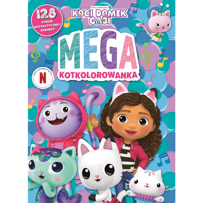 Książka aktywizująca Koci Domek Gabi. Mega KOTkolorowanka - okładka Książka aktywizująca Koci Domek Gabi. Mega KOTkolorowanka - okładka