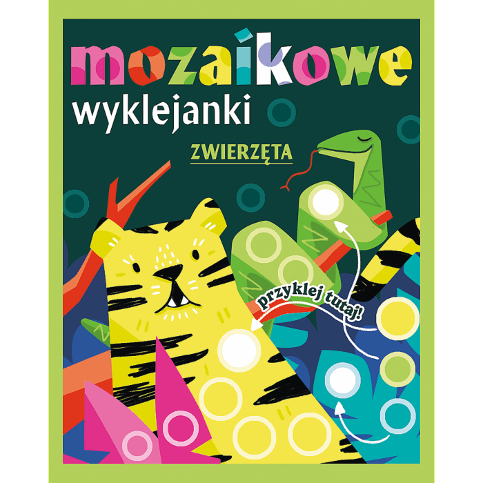 Książka aktywizująca Zwierzęta. Mozaikowe wyklejanki | Trefl - przód książeczki