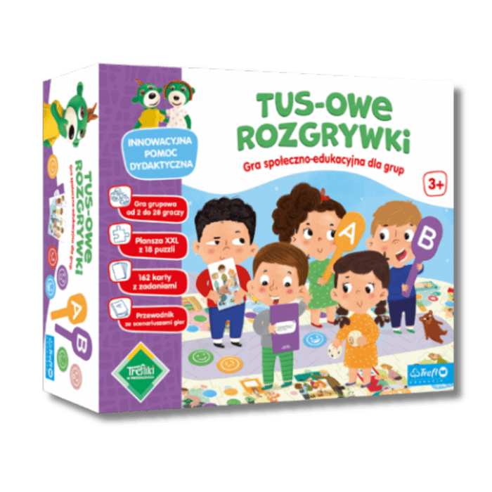 Gra społeczno-edukacyjna dla grup TUS-owe rozgrywki, Rodzina Treflików - opakowanie Gra społeczno-edukacyjna dla grup TUS-owe rozgrywki, Rodzina Treflików - opakowanie