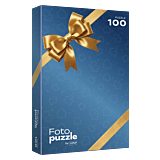 Fotopuzzle prezentowe 100 el. - pudełko niebieskie w pionie