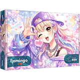Puzzle 400 el. Flamingo by Trefl, Pastelowy urok - opakowanie 