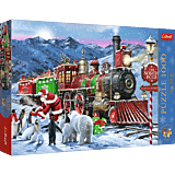 Puzzle Premium Plus Quality 1000 el. Tea Time: Świąteczny pociąg - opakowanie