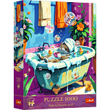 Puzzle Premium Plus Quality Pets & People Stuff 1000 el. Miau, Relaks, Powtórz - opakowanie 