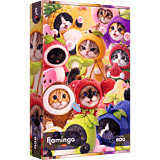 Puzzle 600 el. Flamingo by Trefl, Owocowe kotki - opakowanie 