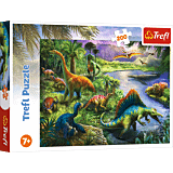 200 elementów puzzle dinozaury