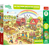 Puzzle Rodzina Treflików, Edukacyjne 104 el. Na wsi i w ogrodzie / On the farm and in the garden - opakowanie 