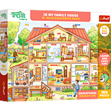 Puzzle Rodzina Treflików, Edukacyjne 104 el. W moim rodzinnym domu / In my Family house - opakowanie 