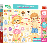 Puzzle Rodzina Treflików, Edukacyjne 104 el. Moje ciało i ubrania / Body parts & clothes - opakowanie 