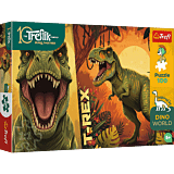 Puzzle Rodzina Treflików, Inspired By Dino World 100 el. T-Rex - opakowanie 