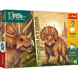 Puzzle Rodzina Treflików, Inspired By Dino World 100 el. Triceratops - opakowanie 