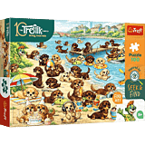 Puzzle Rodzina Treflików, Seek & Find 100 el. Jamniki i Trefliki - opakowanie