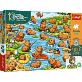 Puzzle Rodzina Treflików, Seek & Find 100 el. Kapibary - opakowanie 