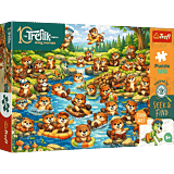 Puzzle Rodzina Treflików, Seek & Find 100 el. Bobry w akcji - opakowanie 
