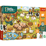 Puzzle Rodzina Treflików, Seek & Find 100 el. Wieś - opakowanie 
