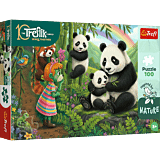 Puzzle Rodzina Treflików, Inspired By Nature 100 el. Pandy - opakowanie 