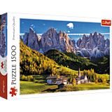 Dolina Val di Funes Dolomity Włochy Puzzle 1500 Trefl zdjęcie 1