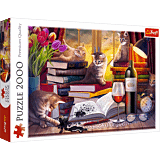 Puzzle 2000 el. Koci wieczór - opakowanie